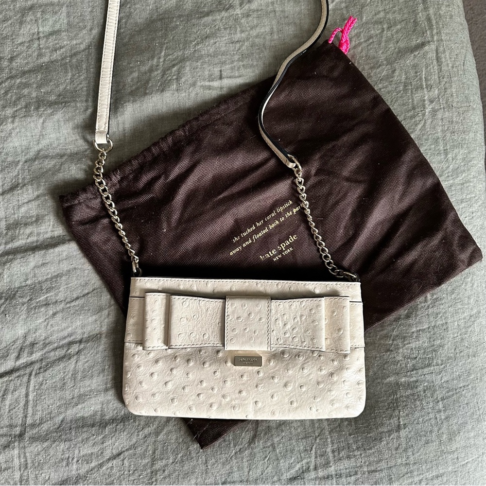 Kate Spade Ostrich Bow Crossbody Bag